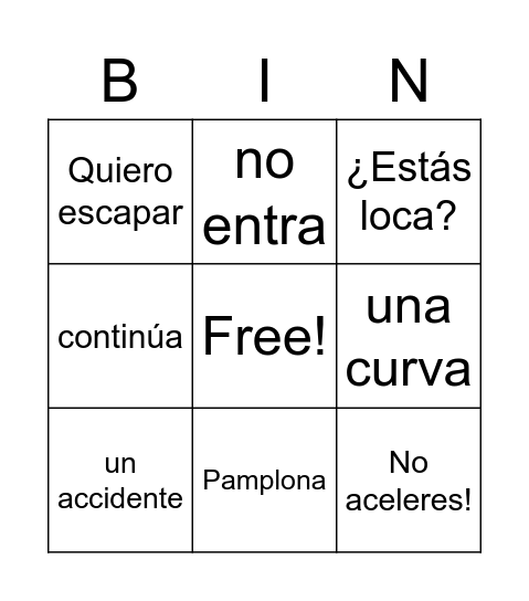 Agentes secretos capítulo 10 Bingo Card