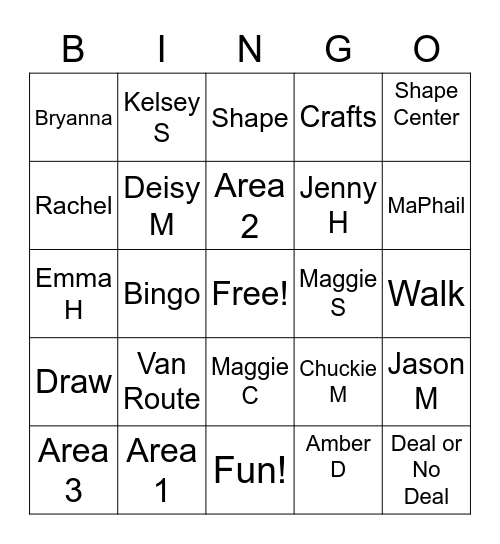 Cohort 4 Bingo! Bingo Card