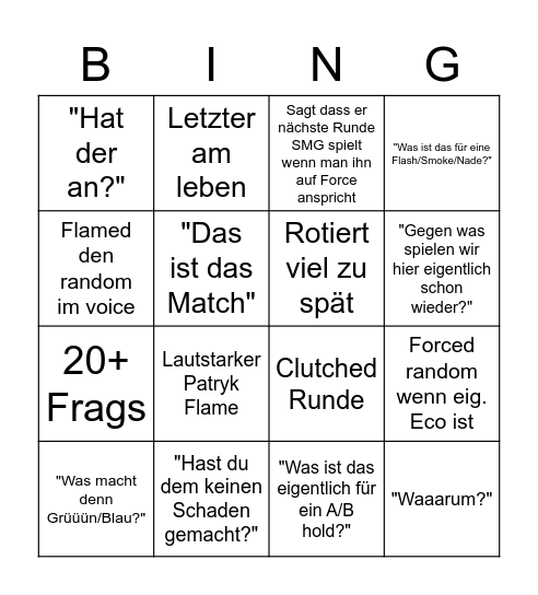 Burger Bingo v.2 Bingo Card