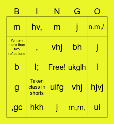 TU End of the Year Party Bingo! Bingo Card