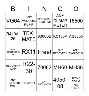 Summer Sales Bingo Card