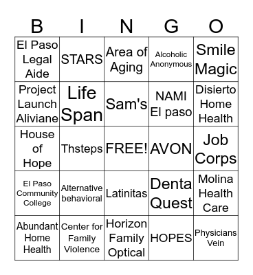 MOLINA Bingo Card