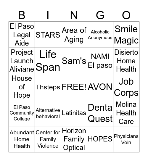 MOLINA Bingo Card