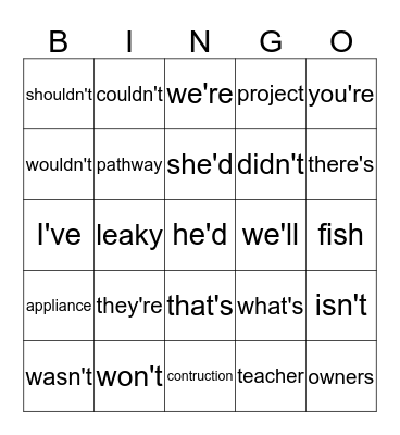 A Castle on Viola Street Bingo Card