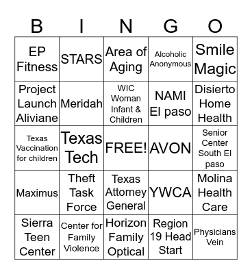 MOLINA Bingo Card