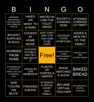 VCUAAA & BAS Bingo! Bingo Card