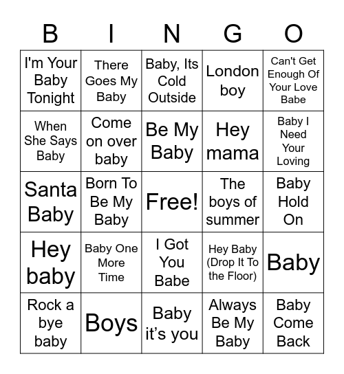 Bingo Card