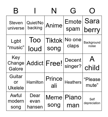 SAS Bingo Card
