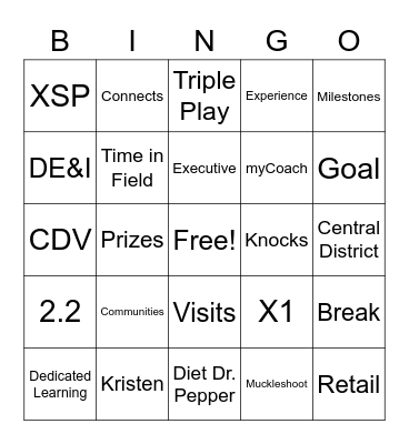 XC Q2 Kickoff Day 1 Bingo Card