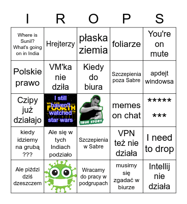 Pandemiczne Vr-y Bingo Card