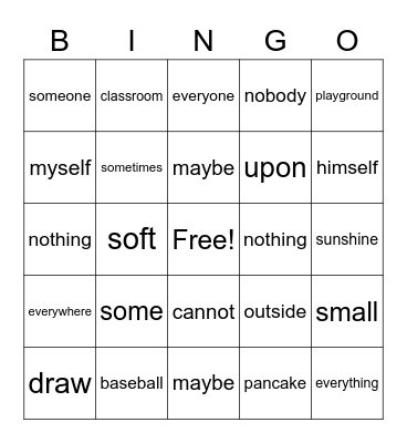 module 9 week 1 Bingo Card