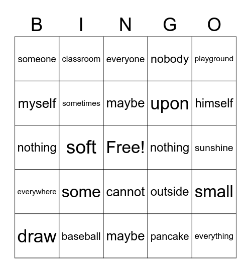 module 9 week 1 Bingo Card