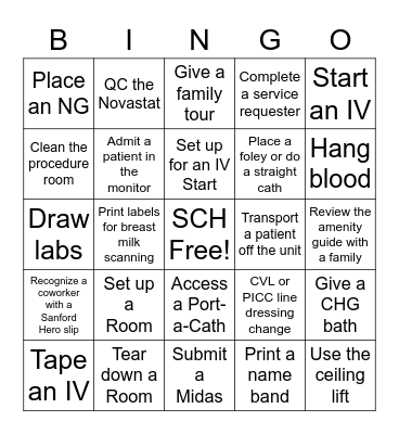 On The Job Skills Fair Bingo Card
