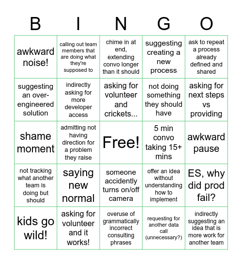 Meeting Time v2 Bingo Card