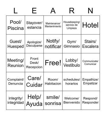 Peach Tree Bingo Card