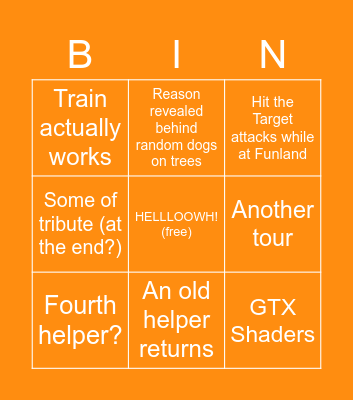 Stampy 700th Bingo Card