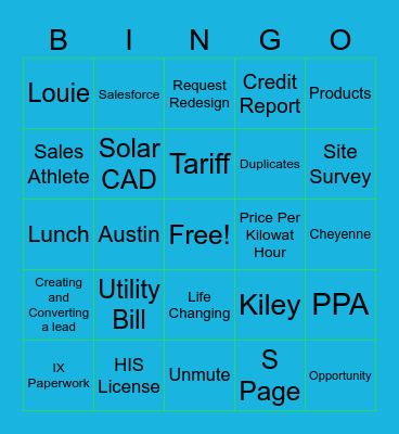 Life Changing SSD Gang Bingo Card