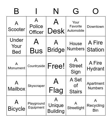 ENGINEERING Photo Bingo Card Bingo Card