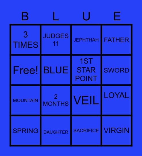 ADAH Bingo Card