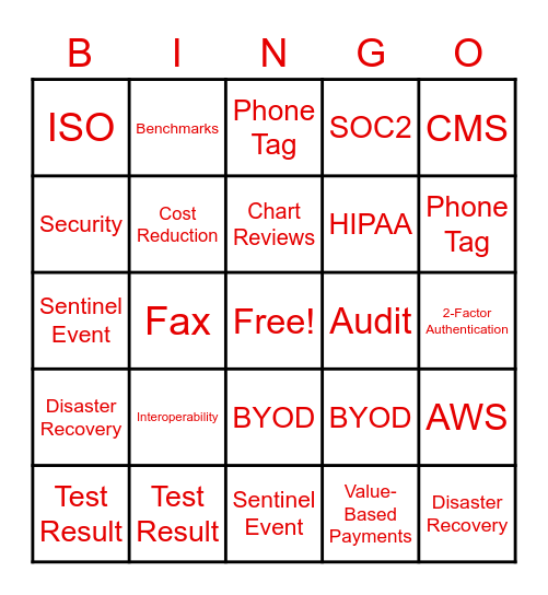 Radiology Discovery for Spok Go (Clinical Diagnostics Package) Bingo Card