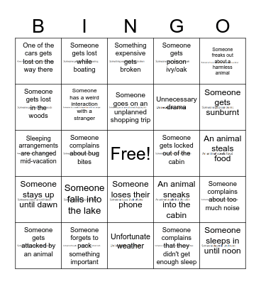 NIU Friends Bingo! Bingo Card