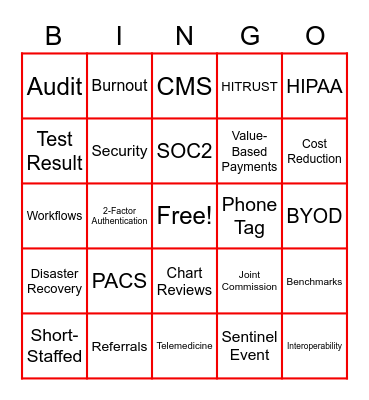 Radiology Discovery for Spok Go (Clinical Diagnostics Package) Bingo Card