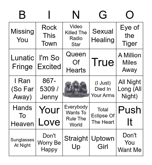 Thats What I Call The 80s Bingo Card