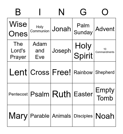 OSLC Bingo Card