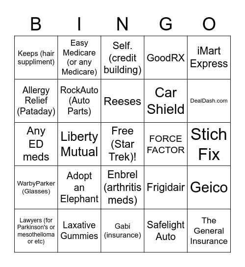 HNI Bingo Card