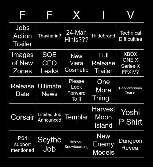 FanFest Bingo Card