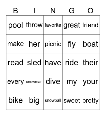 Lesson.2 Bingo Card