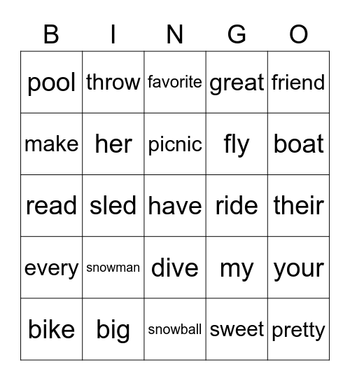 Lesson.2 Bingo Card