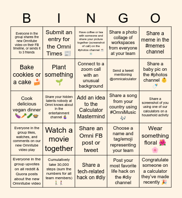 OMNI BINGO (Spring Edition) Bingo Card