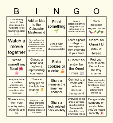 OMNI BINGO (Spring Edition) Bingo Card
