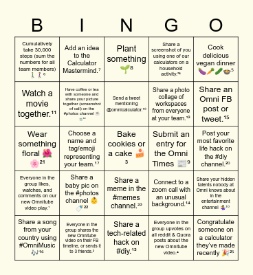 OMNI BINGO (Spring Edition) Bingo Card
