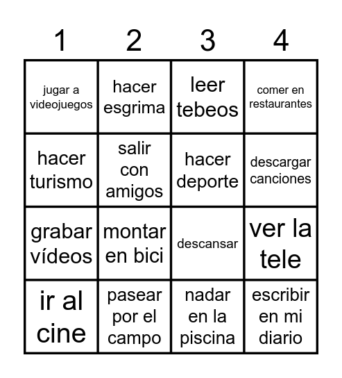 LOS PASATIEMPOS Bingo Card