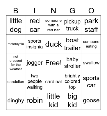 Lake Galena Bingo Card