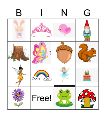 Fairy Garden Bingo Card