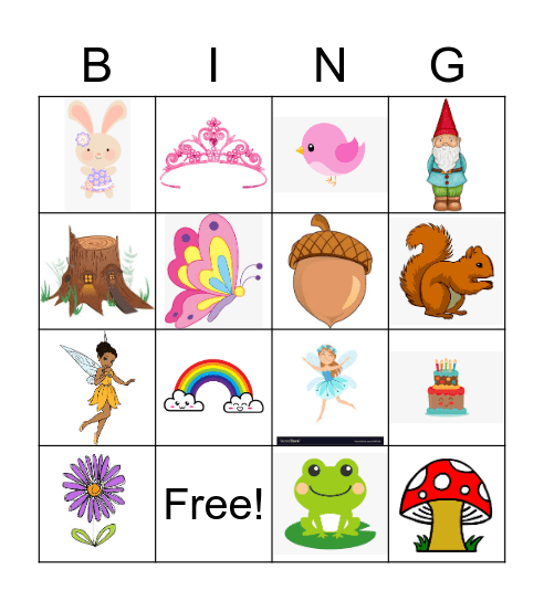 Fairy Garden Bingo Card
