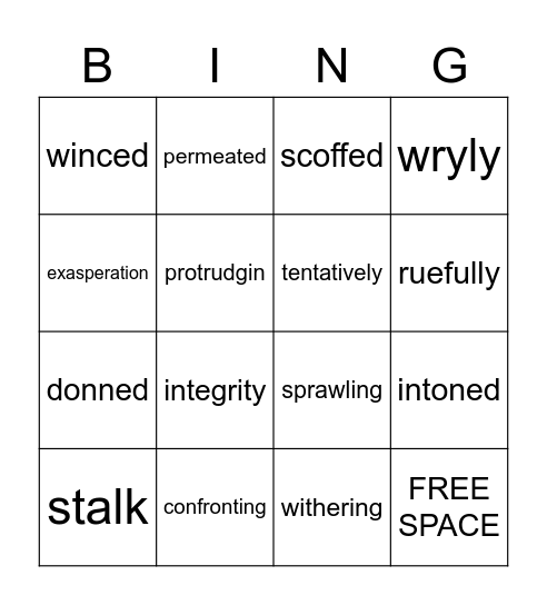 Numbe of the Stars List #2 Bingo Card