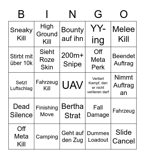 Bingo Card