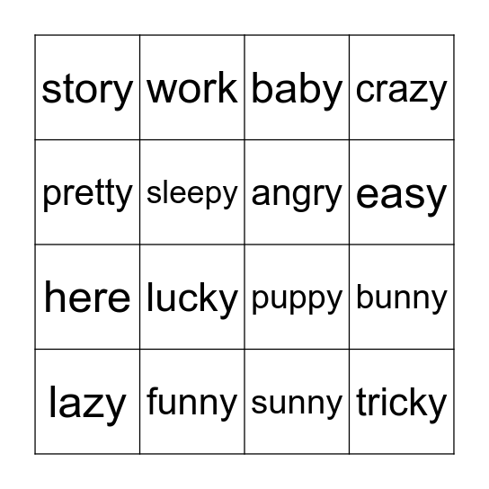 Unit 26 Bingo Card