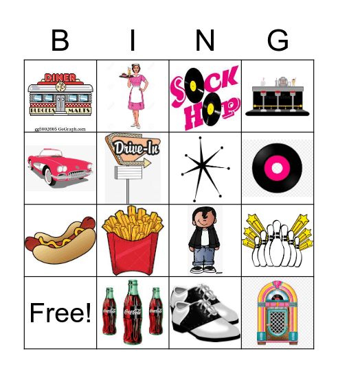 50's Bingo Card