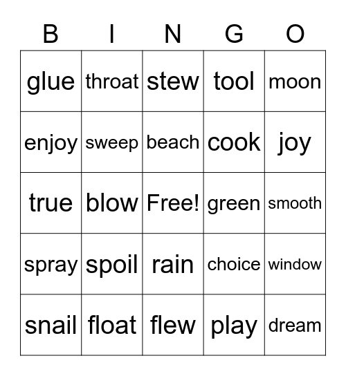 Unit 10 Bingo Card