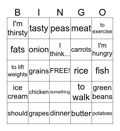 Chapter 3B Bingo Card