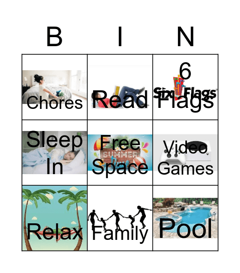 Summertime Bingo Card