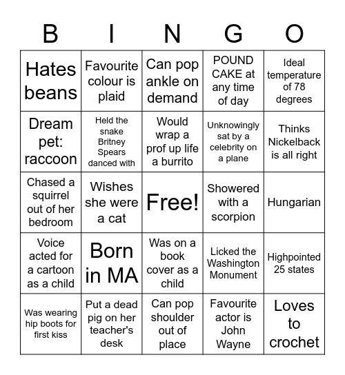 enough to break the ice Bingo Card
