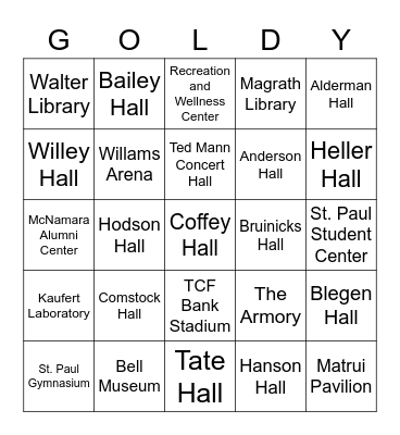 BIN-GOLDY Bingo Card