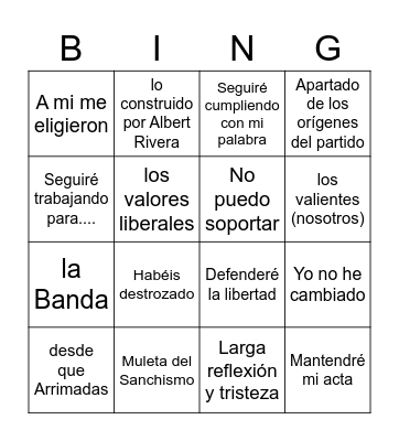 Prueba Bingo Card