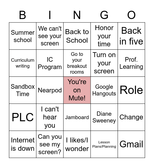 IC Bingo Card